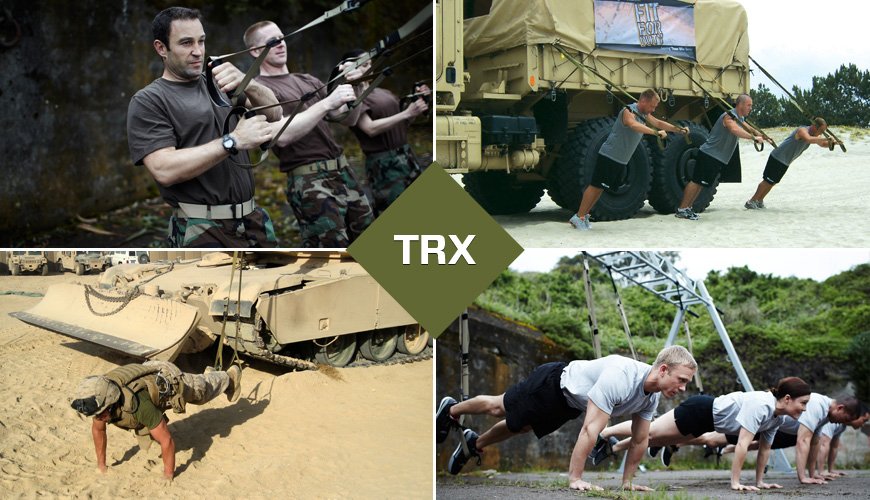 Tactical suspension trainer kit with straps, anchors and drawstring backpack laid out