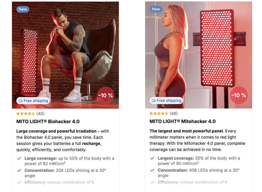 red light therapy panels