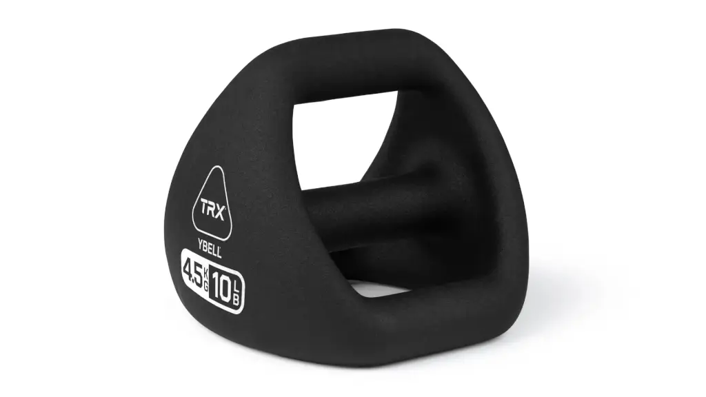 YBell four-in-one weight used as a kettlebell